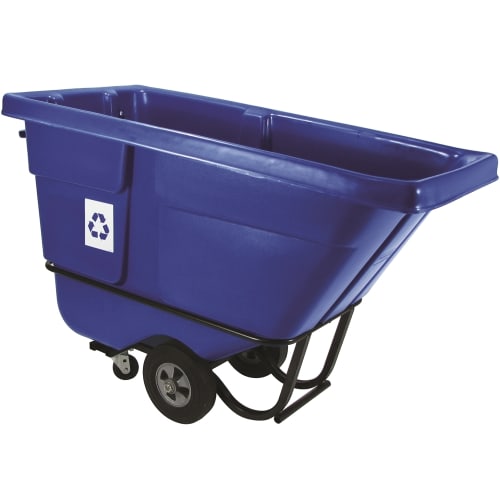 Rubbermaid Rotomolded Brute 1/2 Cubic Yard Tilt Truck, Recycling Blue